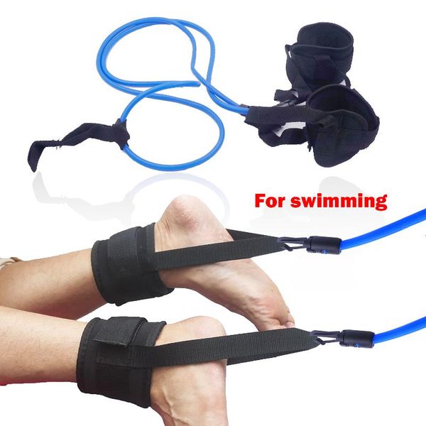 

resistance bands 2m swimming training latex band with adjustable ankle strap stationary swimmer fitness elastic belt workout equipment
