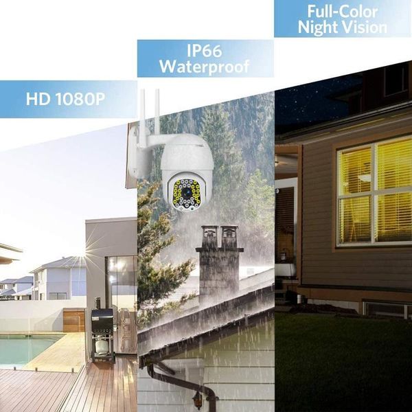 

outdoor ip camera 360 ptz security surveillance wifi smart motion detection ip66 colorful cctv monitor wi fi cam cameras