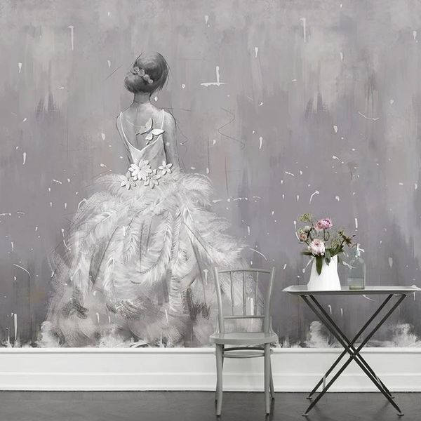 

wallpapers vintage self adhesive wallpaper 3d wedding veil clothing store po wall murals modern abstract art background walls mural