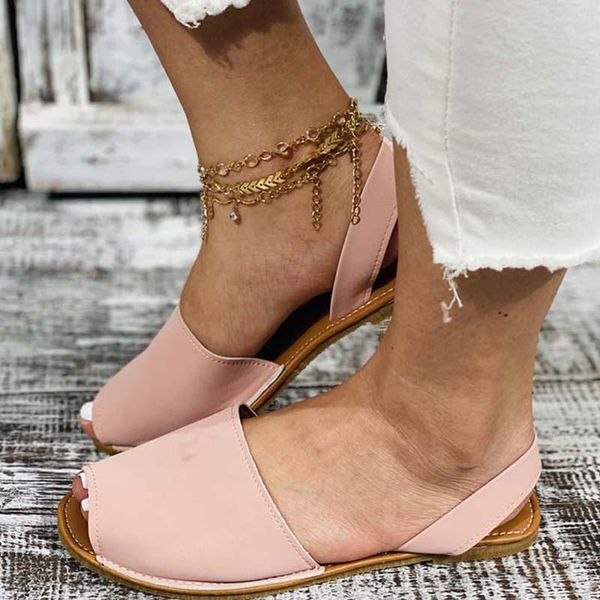 

women's sandals casual ladies plus size retro slip on peep toe sewing flat shoes woman beach footwear, Black