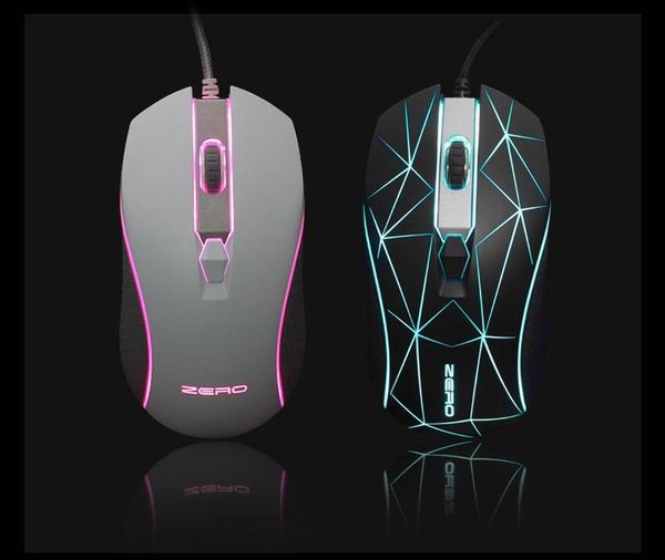 

original metoo xiaopaozhuangjia wired gaming mouse usb optical led lights gamer 2800 dpi for pc lapdeskmice