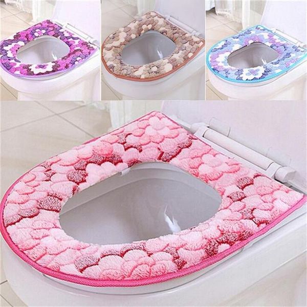 

bathroom zipper type warmer toilet closestool washable soft seat lid cover mat pad covers