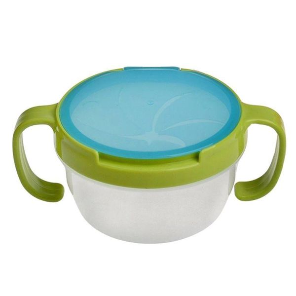 

ch- kid 360 rotate spill-proof dishes tableware baby snack bowl container feeding assist double handle spill proof bowls