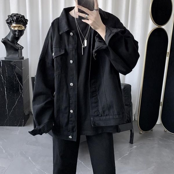 

men's jackets new spring and autumn long sleeve black coats oversized harajuku men clothing fashion korean 3332, Black;brown