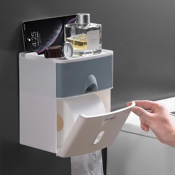 

bath accessory set toilet paper shelf holders waterproof tissue box wall mounted storage portable for bathroom accessories salle de bain