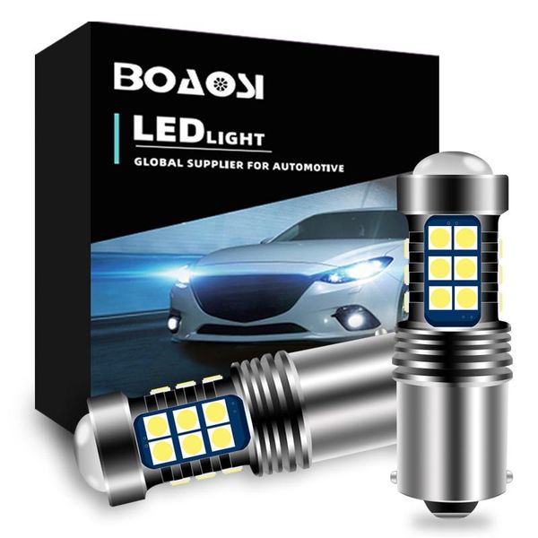 

emergency lights 2pcs p21w led 1156 ba15s bulbs car 1600lm turn signal reverse brake light 1157 bay15d 3030 leds automobiles lamp