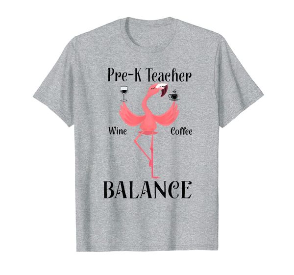 

pre-k teacher wine coffee balance shirt, White;black