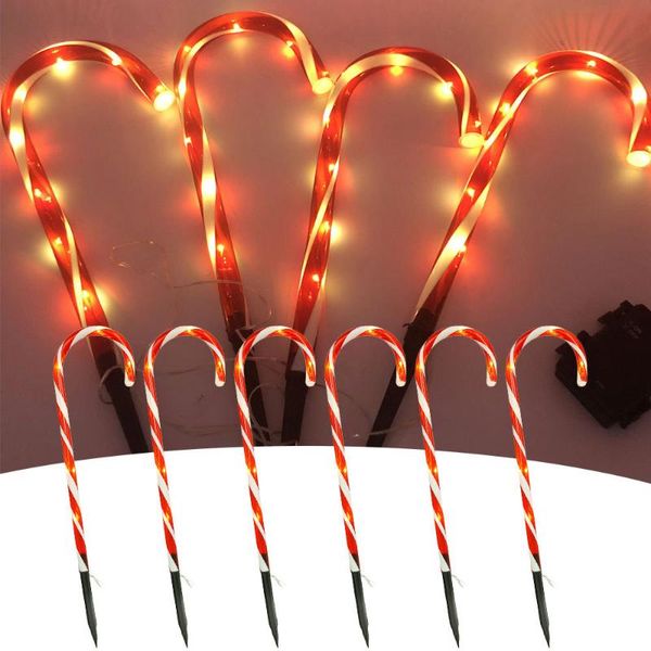 

party decoration year outdoor lights christmas candy cane pathway yard garden home decorations light xmas 2022 navidad gifts