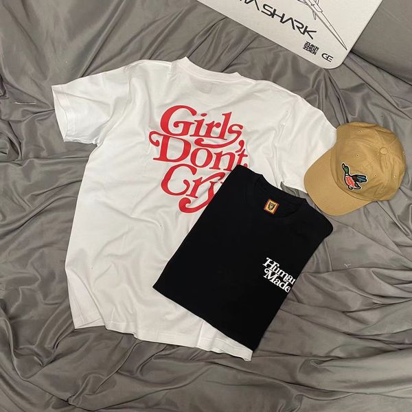 

t shirt human made men women girl don't cry printed 11 short sleeve real pics, White;black