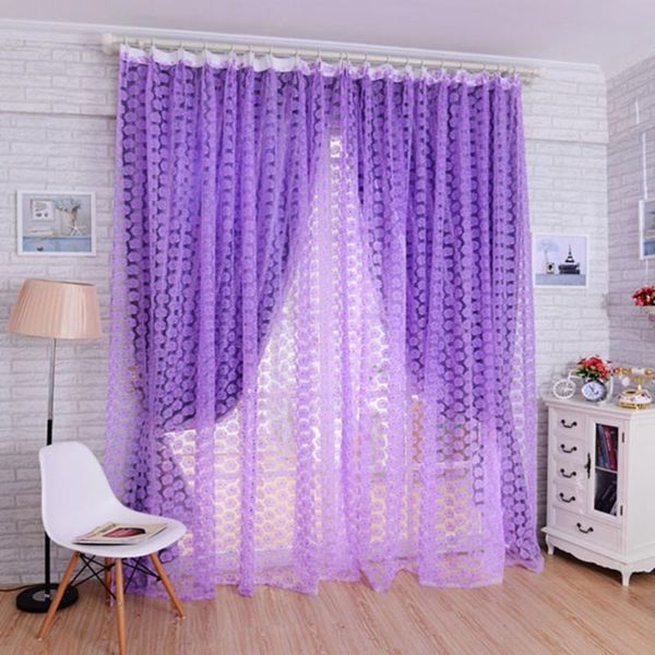 

curtain & drapes rose voile blackout curtains living room window tulle sheer home decor