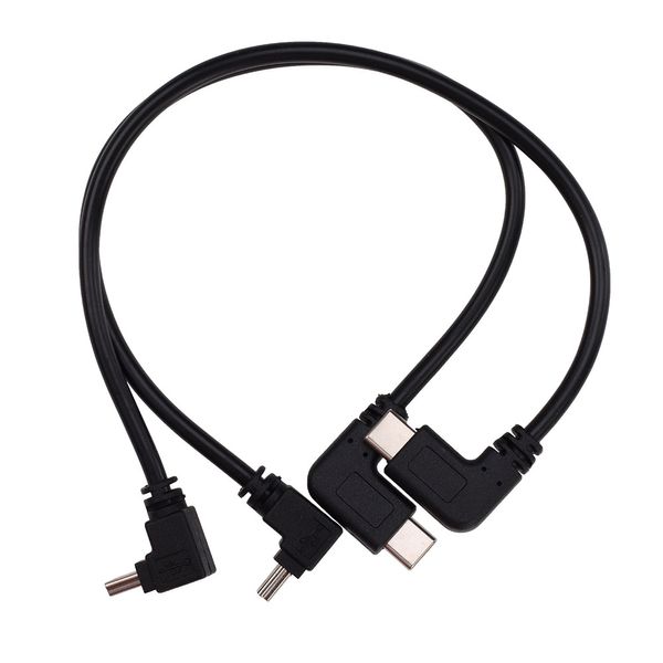 Cabos de dados do adaptador OTG de 90 graus Tipo C para Mini USB 5Pin Macho Plug Connector Convetro