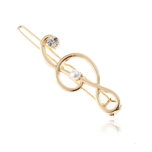 

fashion hair accessories smooth alloy note hairpin creative hairpin, Golden;silver