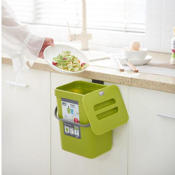 

waste bins 3/5/7l/12l plastic bin kitchen cabinet door hanging trash can wall mounted bathroom garbage bucket dustbin