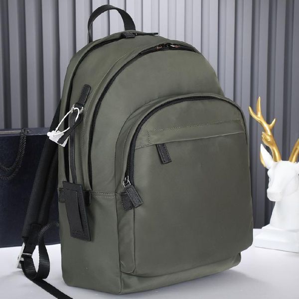 

backpack men's fashion nylon fabric and cross pattern 2021 multi-pocket travel school bag