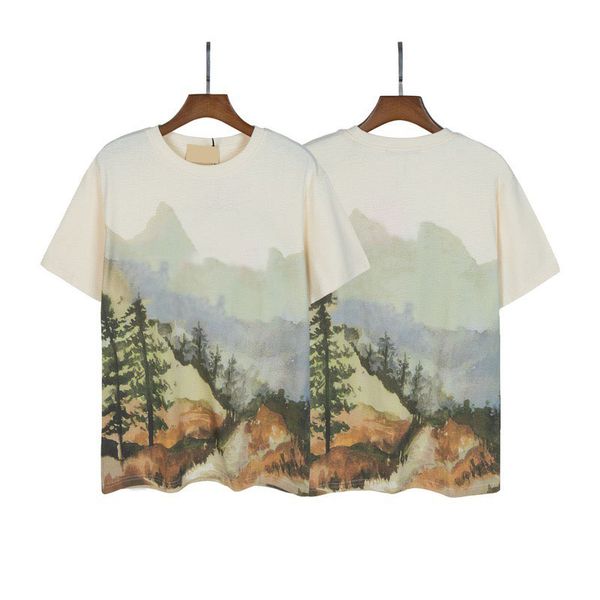 

2021ss spring and summer new high grade cotton printing short sleeve round neck panel t-shirt size: m-l-xl--xxxl color: black white 5r64t, Black;brown