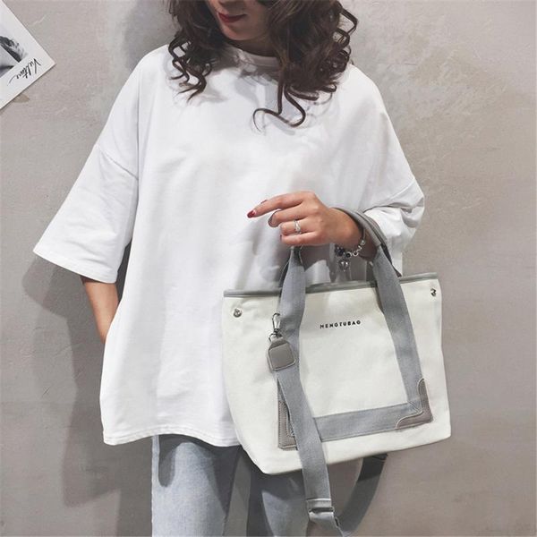 

waist bags korean ins fashion street shooting trend canvas hit color handbag shoulder diagonal female bag