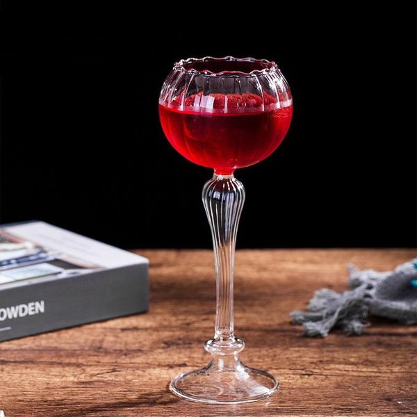 

wine glasses 320ml creative cocktail glass europe style flower shape red whiskey copita goblet wedding party champagne cup