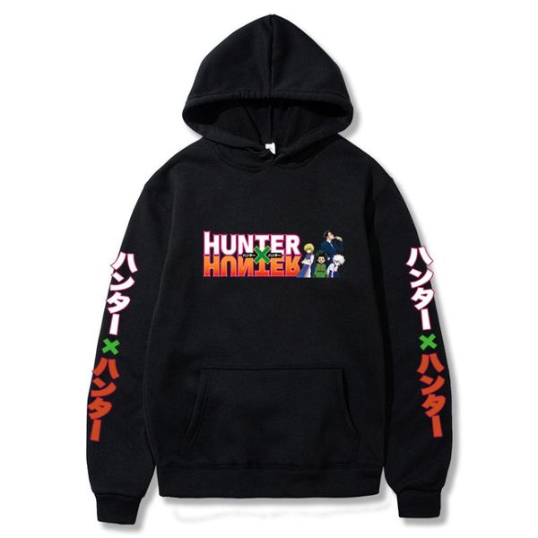 

men's hoodies & sweatshirts men sweatshirt streetwear anime harajuku casual clothes x hooded s-3xl, Black