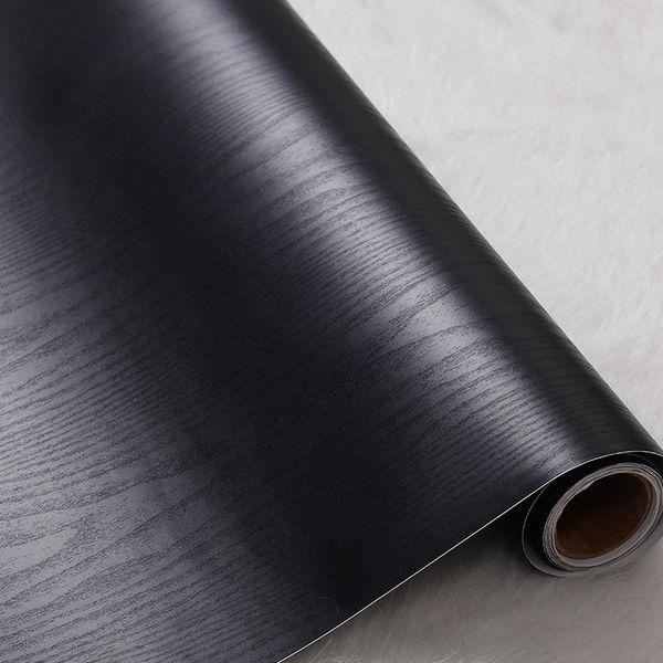 

wallpapers diy decorative film self adhesive wallpaper wood black pvc contact paper for kitchen cabinets living room decor wall