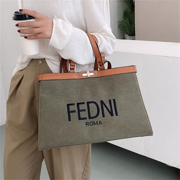 

sale 90% off simple large capacity women's 2022 new fashion portable shoulder bag versatile canvas tote bag wholesale store 12