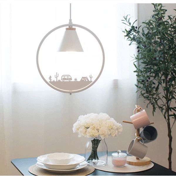 

pendant lamps e27 single head wrought iron decorative chandelier restaurant modern minimalist bedroom corridor led light