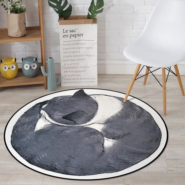 

carpets lovely kids like cartoon cats round carpet yoga tapete baby child bedroom play crawl mat/carpets for living room area soft rug