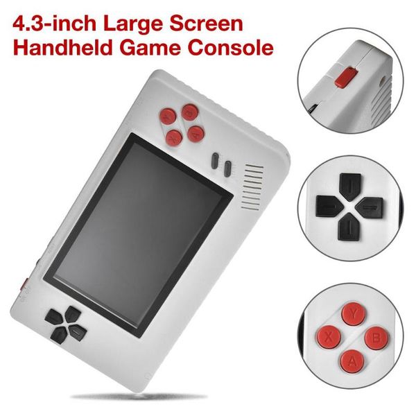 

mini game controller handheld console joysticks 4.3-inch gamepad machine 8-bit built-in 228 games support av output portable players