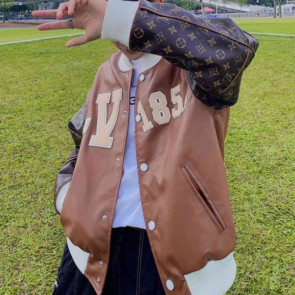 

heavy industry 1v21fw autumn and winter new baseball jacket classic old flower stitching embroidery design fashion unisex[completed on, Black;brown