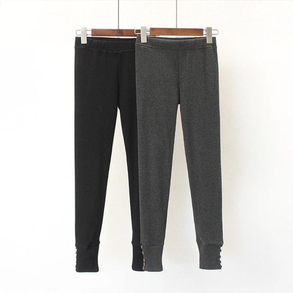 

women's pants & capris winter warm women plus size high waist leggings trousers female clothing velvet thick solid pantolon femme penci, Black;white