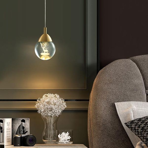 

wall lamp postmodern light luxury living room background simple bedroom bedside elk earth aisle staircase crystal