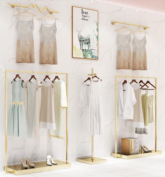 

hangers & racks floor type display rack of clothing store women's