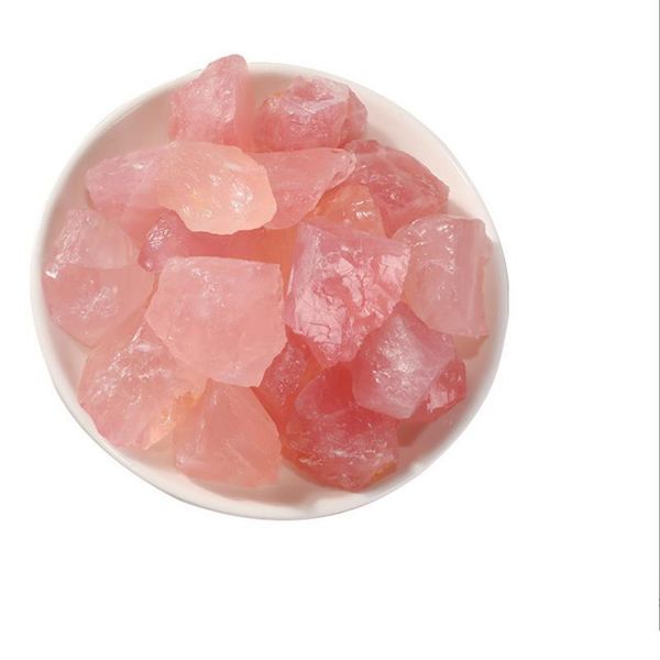 Pedras ásperas de quartzo rosa, itens de novidade, grandes pedras naturais de cristal cru, pedras preciosas, Wicca, Reiki, cura de cristais, fabricação de joias