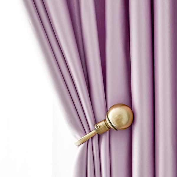

artificial silk light luxury high-precision thermal curtain fabric modern bedroom finished curtains for living room & drapes