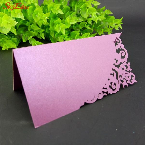 

greeting cards 10pcs 9*9cm birthday party decor place seat card hollow pattern wedding event table name flower decoupage 6zsh870