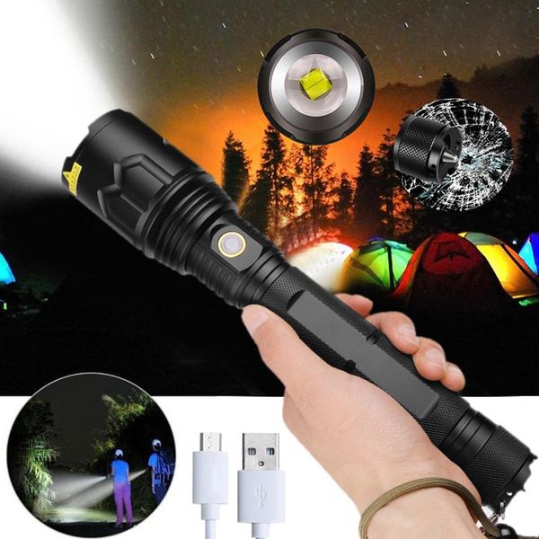 

lumens xhp90 most powerful led xhp70 usb rechargeable torch hand lamp 18650 26650 battery flash light flashlights torches