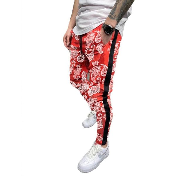 

printed cotton mens sweatpants sports, jogging, basketball, daily travel, fit, leisure, comfortable, lightweight, fit and wear-resistant, Black