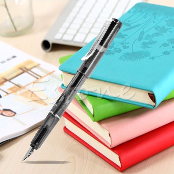 

fountain pens jinhao 599 medium 18kgp nib pen transparent black