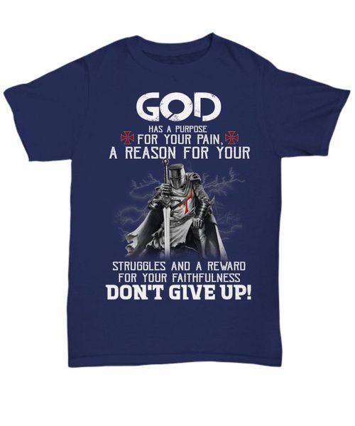 

running jerseys hike star men t-shirt christian knight templar warrior of god tee veteran soldier dont give up shirt for women, Black;blue