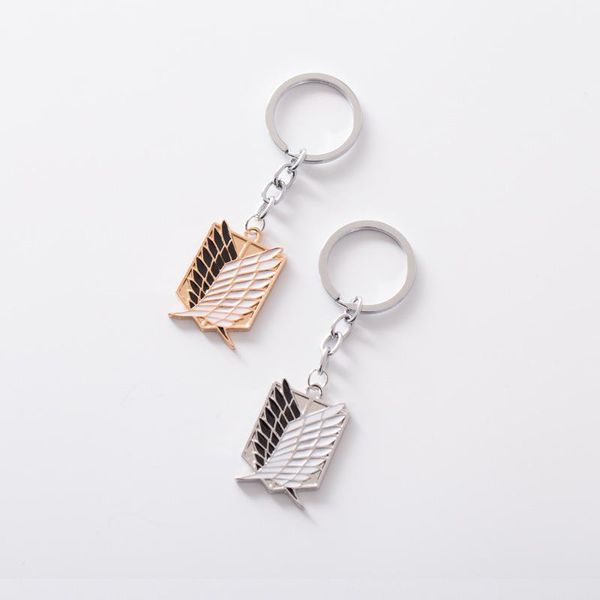 

keychains attack on titan keychain wings of liberty om scouting legion eren keyring key holder chain ring anime jewelry wholesale, Silver