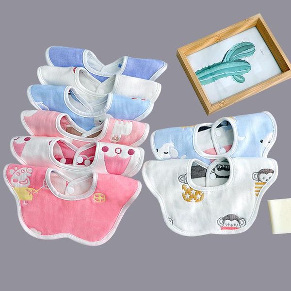 

towel baby bibs rotating cotton cartoon print saliva born babies boys girls bebe feeding apron bandana