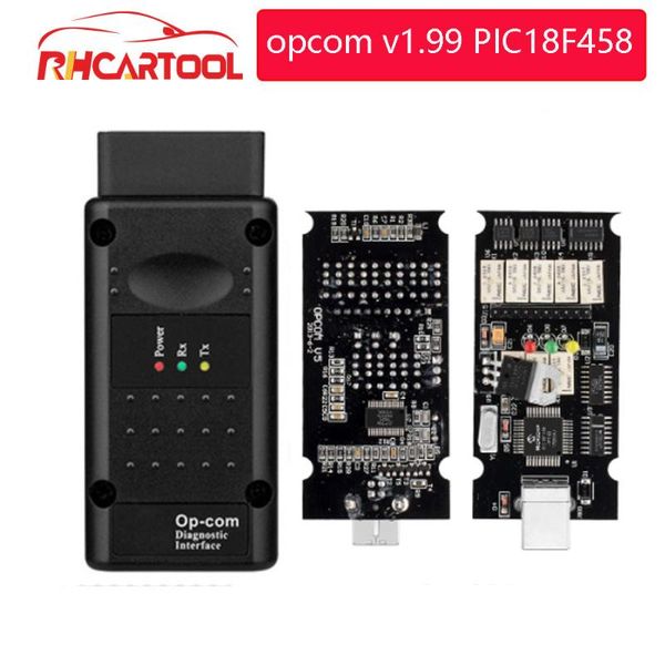 

code readers & scan tools opcom v1.99 with real pic18f458 ftdi ft232rl chip obd2 diagnostic tool 2021 for v1.7can be flash update