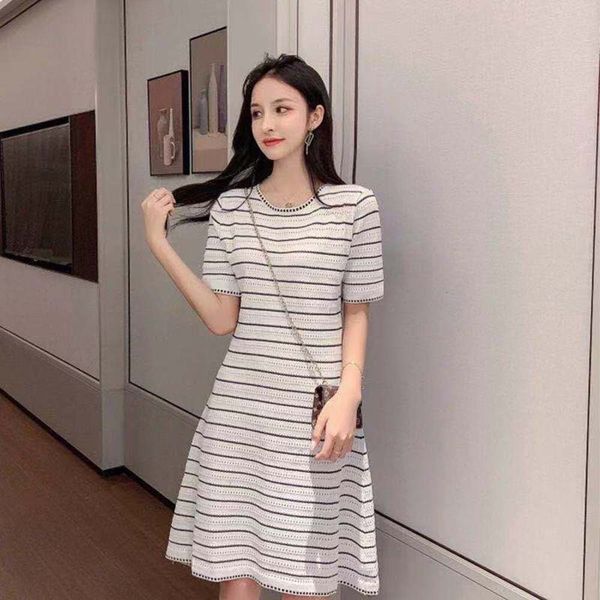 

french dress hepburn short sleeve dress, Black;gray