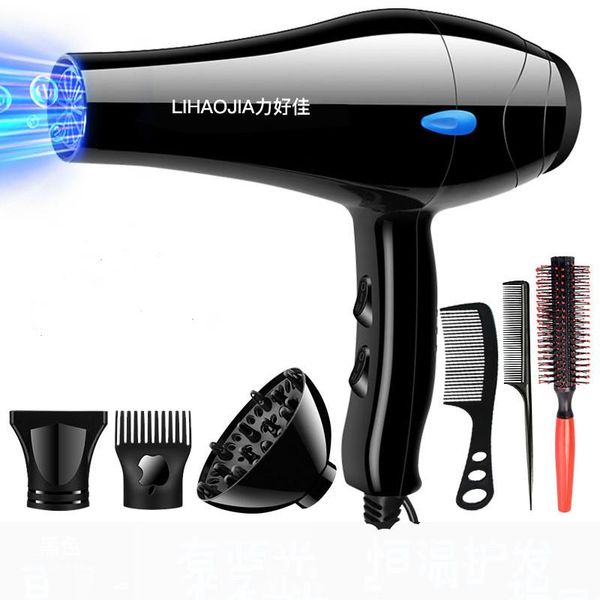

household hair dryer strong power blow thermostatic 220v anion & blue light gifts secador de cabelo electric brushes