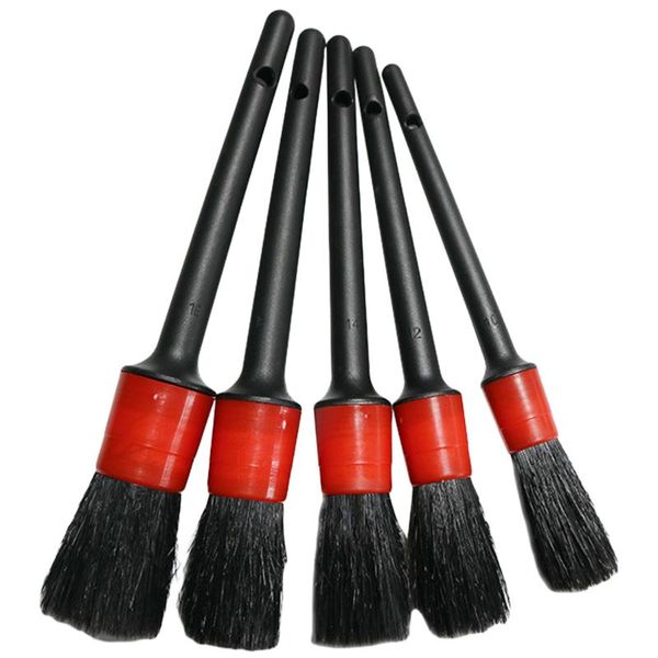 

car sponge auto detail tools 5pcs detailing brush cleaning natural boar hair brushes wheels dashboardproducts