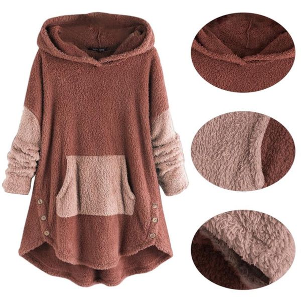 

women's hoodies & sweatshirts women sweatshirt 2021 winter autumn fashion solid color concise hoodie casual long sleeve hooded warm ve, Black