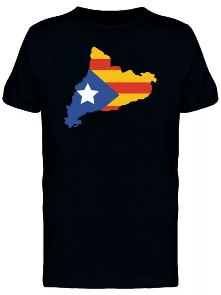 

Catalonia Map With Flag Tee Men's -Image by Shutterstock, White;black