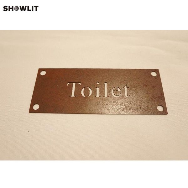 

other door hardware rusted steel custom made tiolet sign size optional