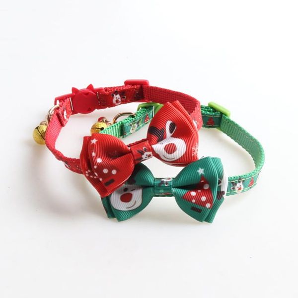 

cat collars & leads christmas printed pet dog collar personalized for puppy kittens adjustable festival necklace accessories