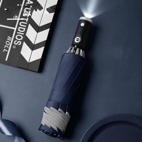 

umbrellas led inverted umbrella with reflective stripe automatic 3-fold hogard