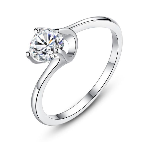 

wedding rings classic design sell fashion shiny zircon female finger fings jewellery wholesale anniversary gift, Slivery;golden